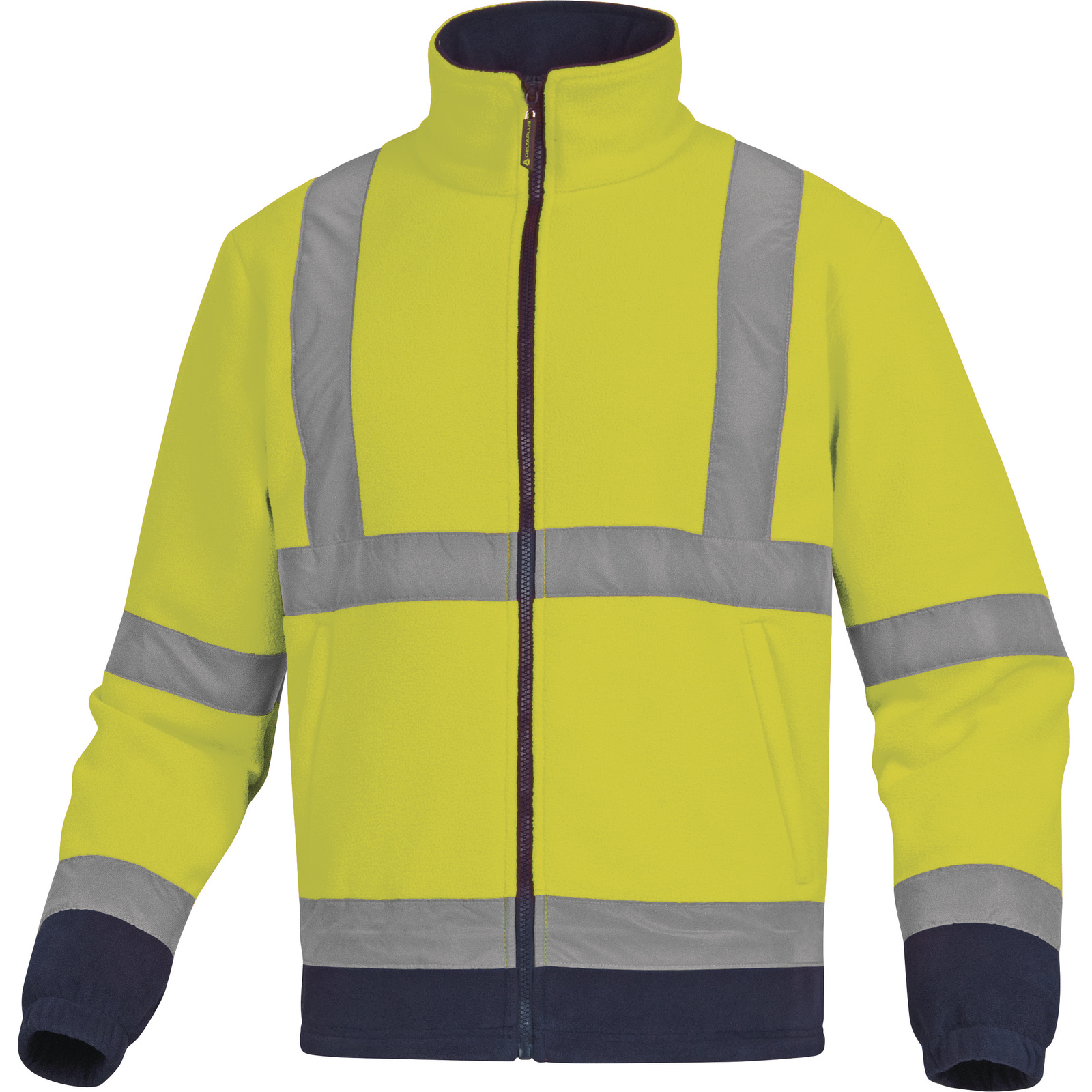 Delta Plus ZENITH Navy, Yellow Unisex Hi Vis Fleece Jacket, 3XL