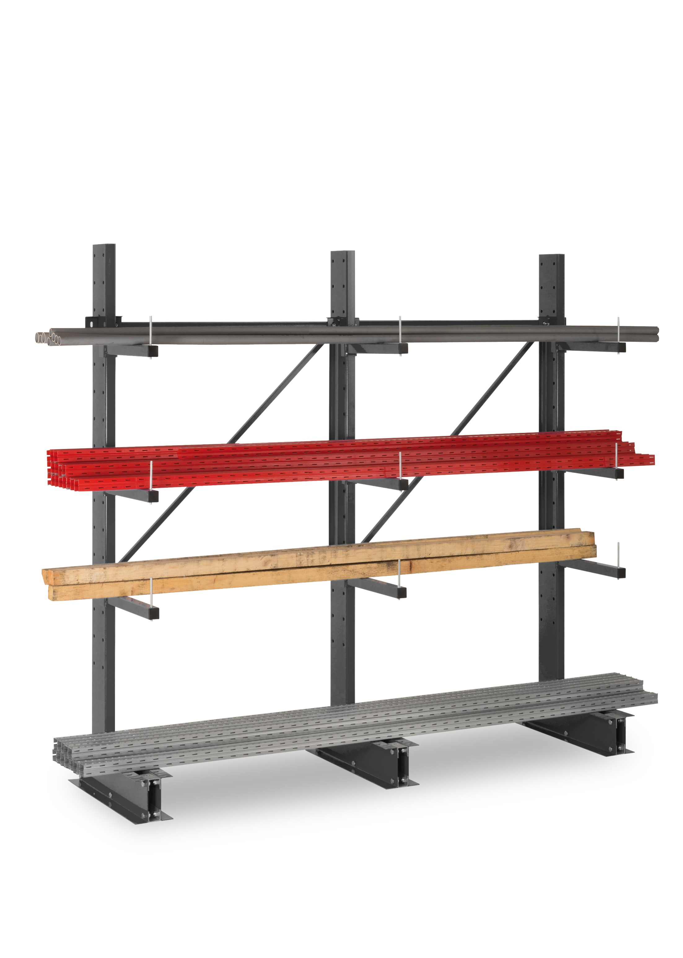 zfcantilgsf1070d1 Manorga Steel Dark Grey Storage Racking, 2000 mm x 700 mm