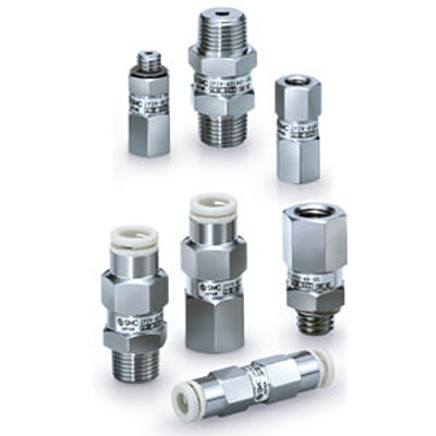 SMC ZP2V Non Return Valve, 0.7 Mpa Inlet Female 1/8 in Female R 1/8 in, Outlet Male 1/8 in Male Rc 1/8 in