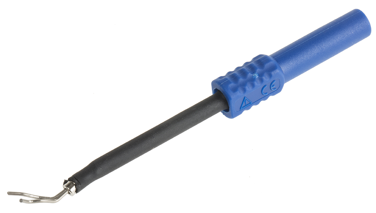 Schutzinger Blue Female Test Socket, 4 mm Connector, Solder Termination, 600V, 1A, Nickel Plating