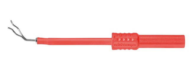 Schutzinger Red Female Test Socket, 4 mm Connector, Solder Termination, 600V, 1A, Nickel Plating