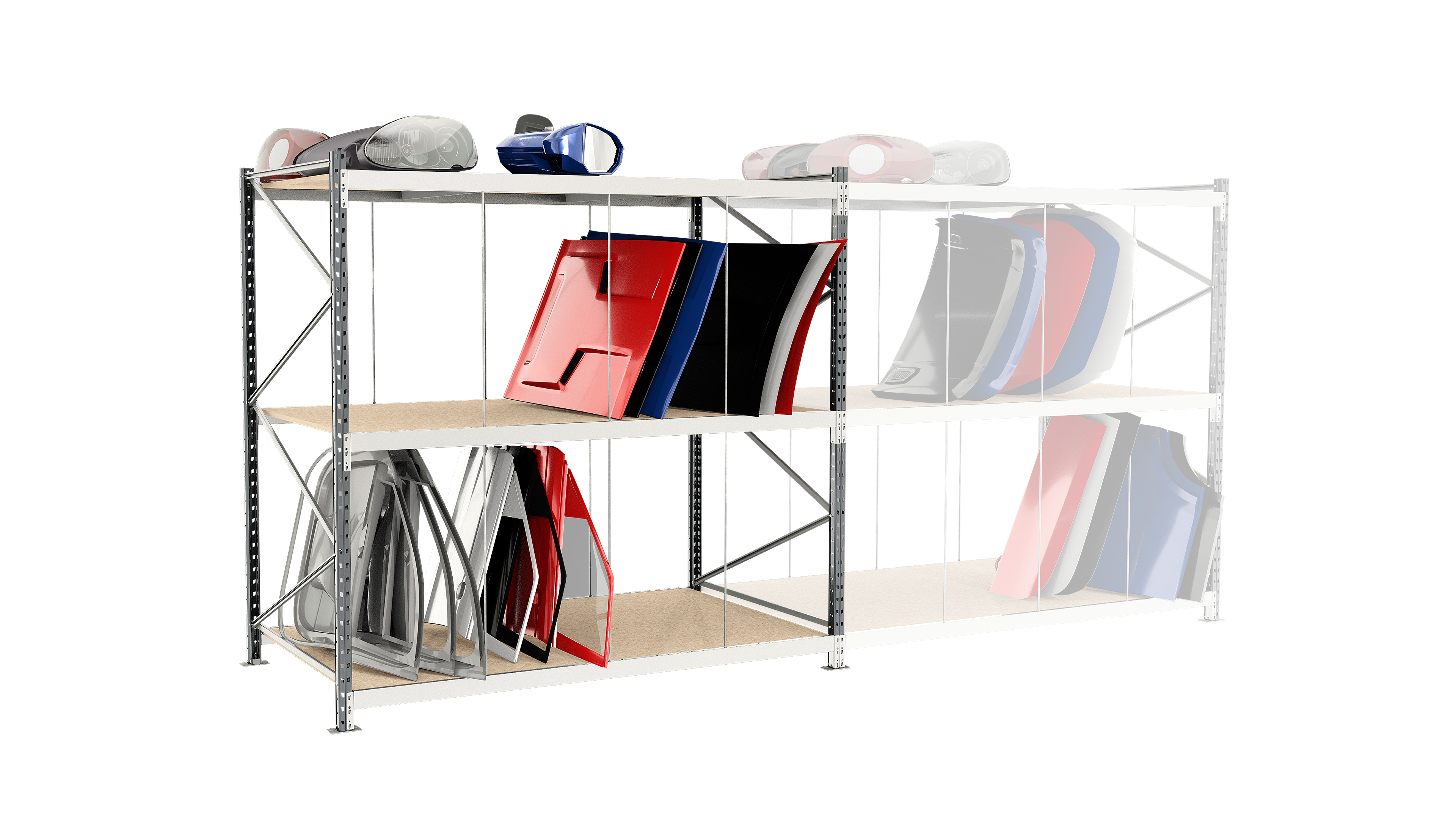 Manorga Shelving System, 2000 mm x 2000mm, 1500 mm, 4500 kg Load