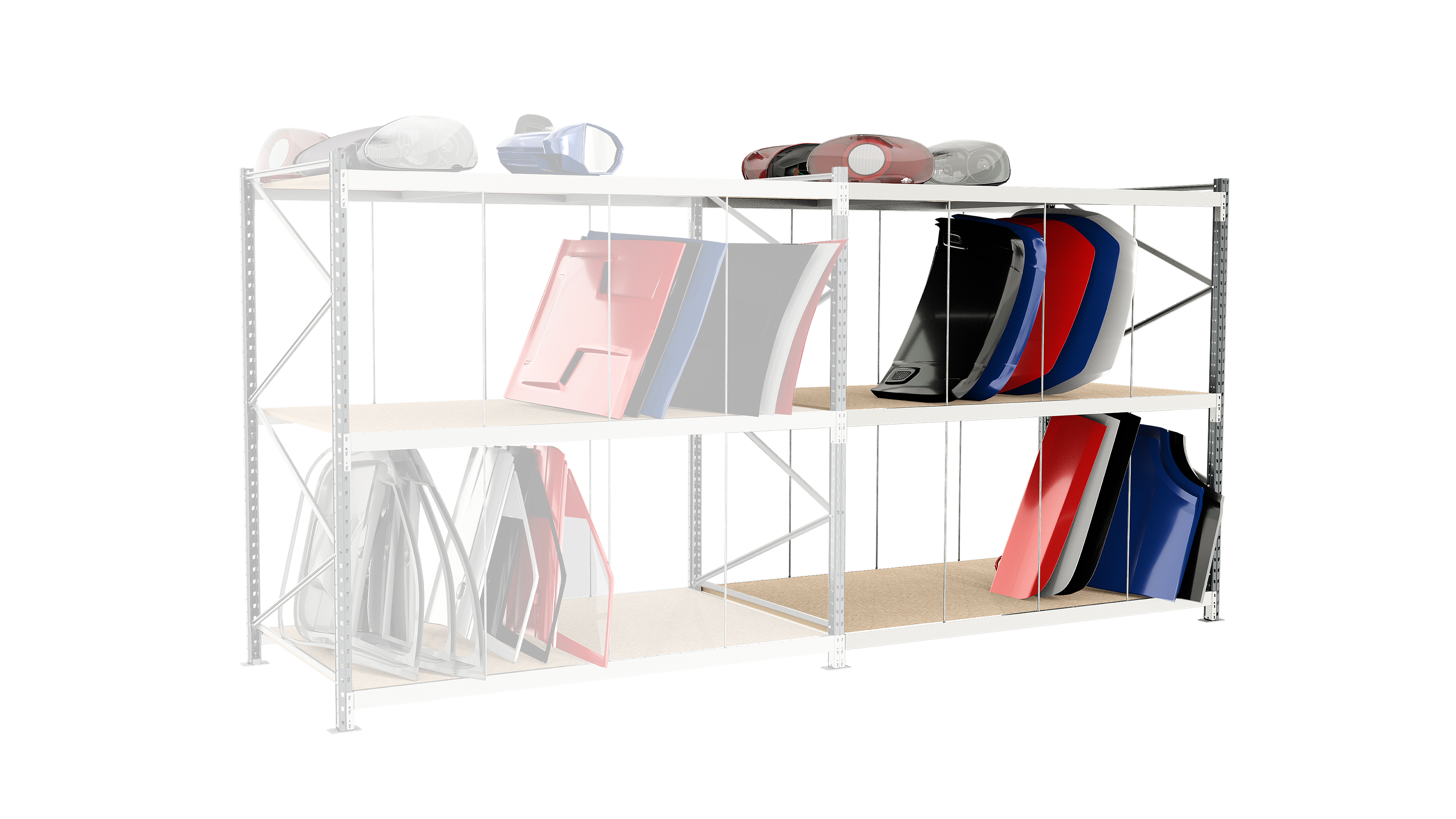 Manorga Shelving System, 2000 mm x 2000mm, 1500 mm, 4500 kg Load