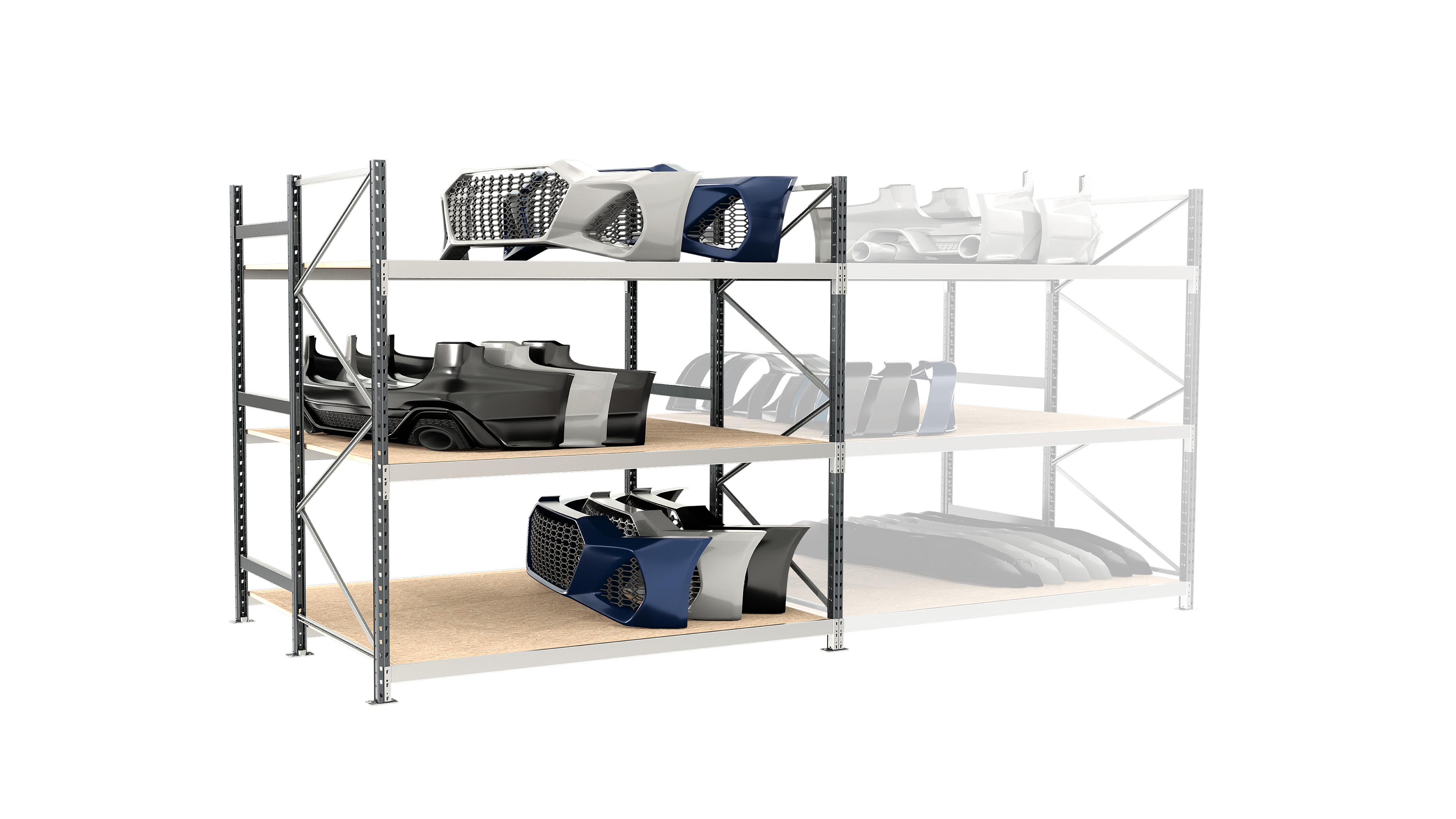 Manorga Shelving System, 2000 mm x 2000mm, 1800 mm, 4500 kg Load