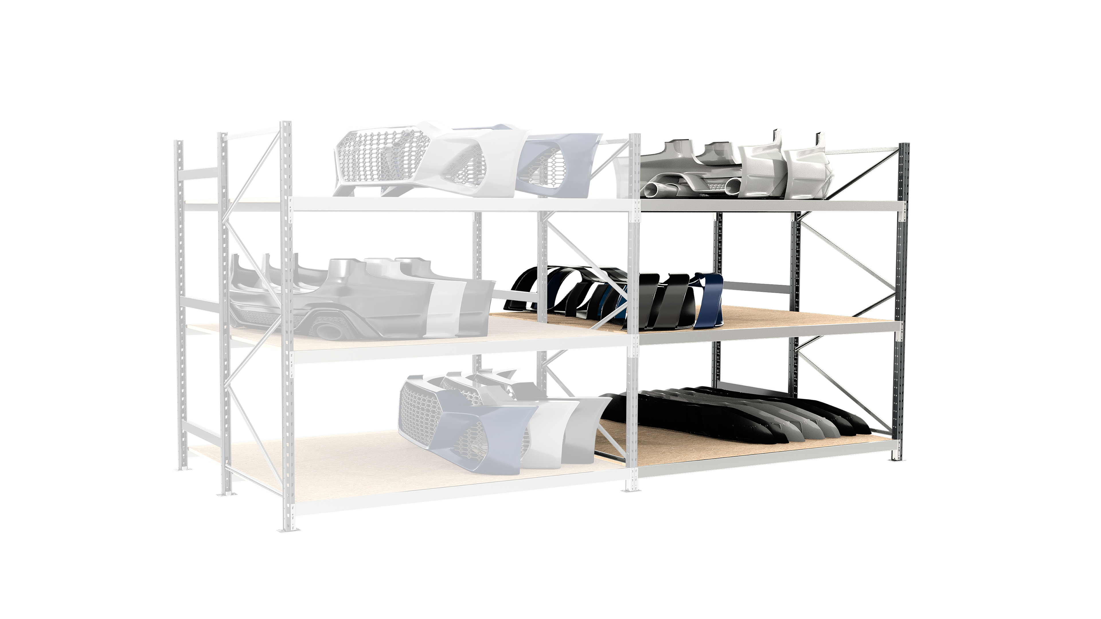 Manorga Shelving System, 2000 mm x 2000mm, 1800 mm, 4500 kg Load