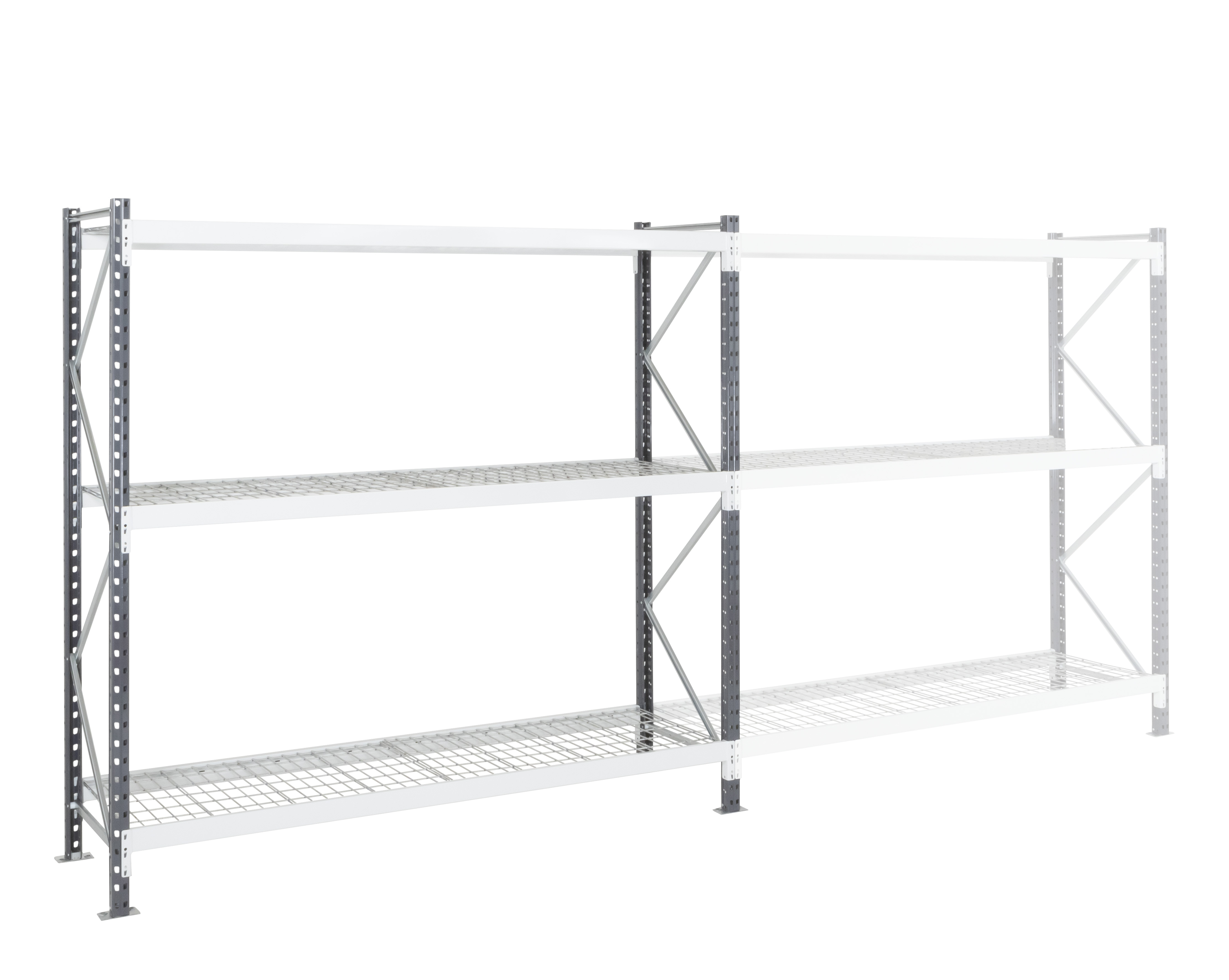 Manorga RAL 7024 Sheet Steel Galvanised Shelving System, 2000 mm x 2500mm, 1200 mm, 4500 kg Load