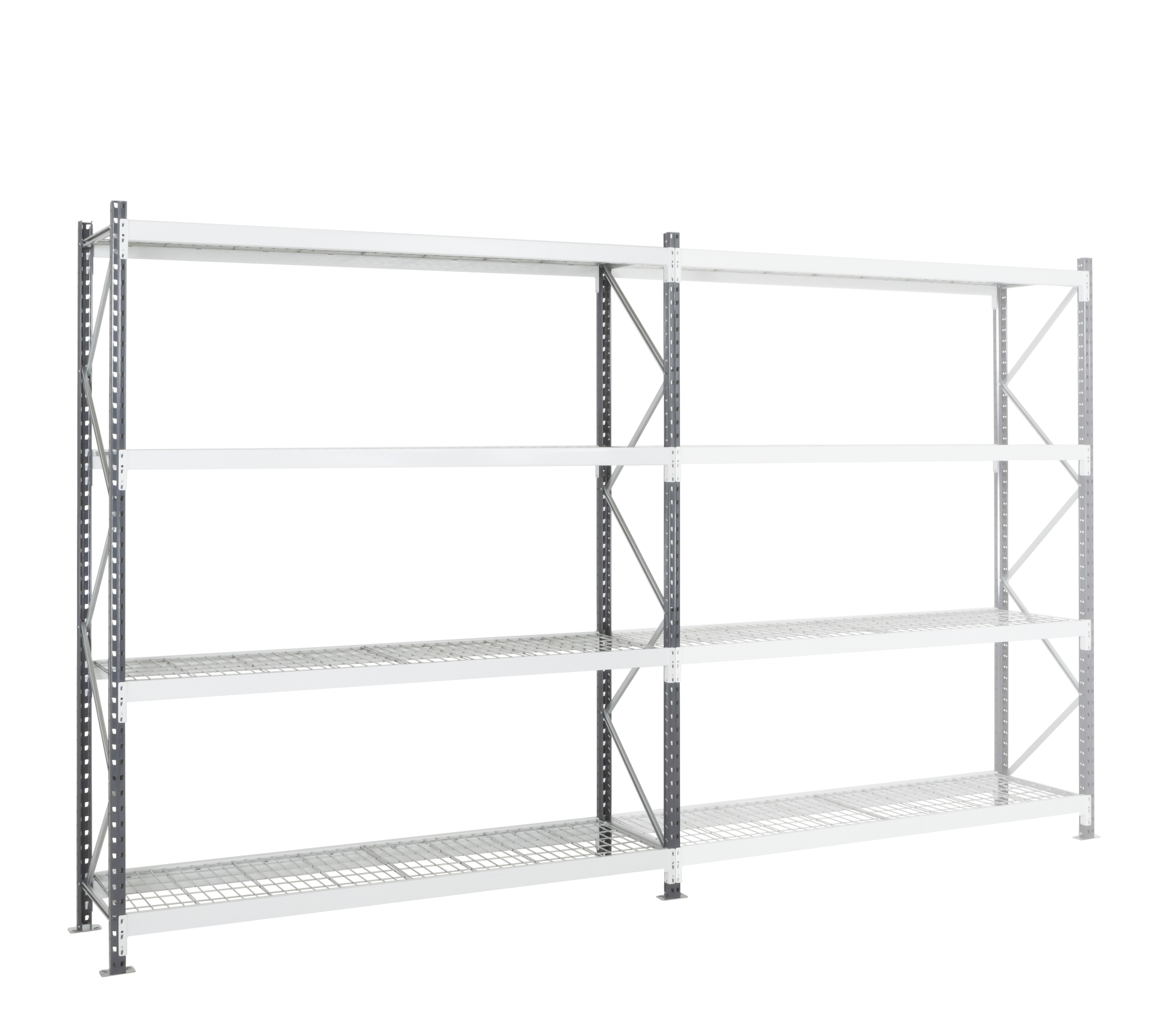 Manorga RAL 7024 Sheet Steel Galvanised Shelving System, 2500 mm x 2500mm, 1200 mm, 4500 kg Load