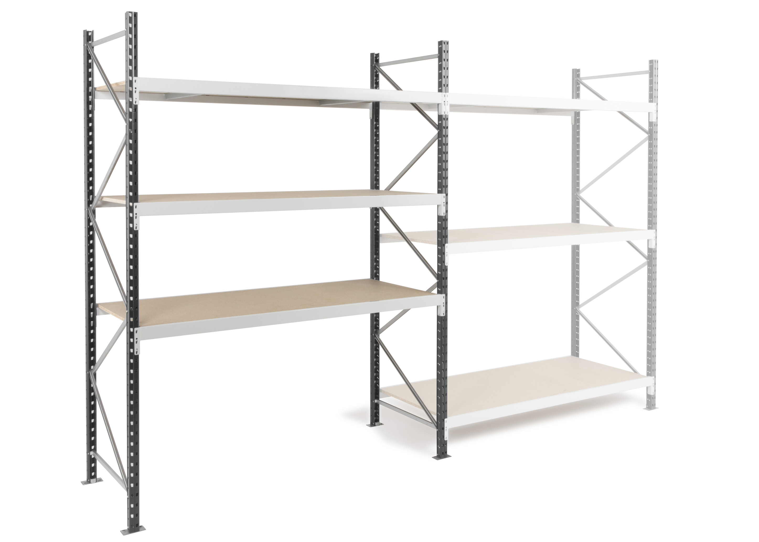 zrrayosld202080d1 Manorga Steel Grey Storage Racking, 2000 mm x 800 mm