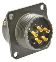 62gb-50t14-05sn Amphenol Limited, 62GB 5 Way Flange Mount MIL Spec Circular Connector Receptacle, Socket Contacts,Shell Size 14,