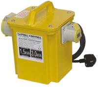 cm330011 Carroll & Meynell Single Phase 1.65kVA Site Transformer, 230V ac Primary, ±55V ac Secondary