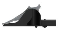 5066-iec-n Electro PJP Alligator Clip, Nickel-Plated Steel Contact, 36A, Black