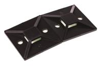 151-28530-mb5a3-pa66-bk HellermannTyton Self Adhesive Black Cable Tie Mount 38 mm x 38mm, 10mm Max. Cable Tie Width