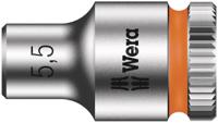 05003504001 Wera 1/4 in Drive 5.5mm Standard Socket, 6 point, 23 mm Overall Length