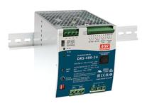 drs-480-48 MEAN WELL DRS-480 DIN Rail Power Supply, 90 → 305V ac ac Input, 48V dc dc Output, 7.7A Output, 480W