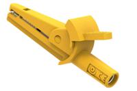 5002-iec-d4-j Electro PJP Alligator Clip, Nickel Plated Brass Contact, 10A, Yellow
