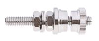 668-4590 RS PRO 30A, Silver Binding Post With Brass Contacts and Nickel Plated - 5mm Hole Diameter