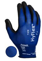 11618100 Ansell HyFlex 11-618 Blue Nylon Glove, Size 10, Polyurethane Coating