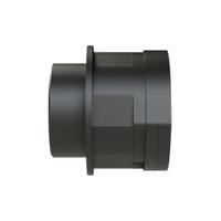 alnd-m508 Straight Connector, Conduit Fitting, 48mm Nominal Size, M50, Polyamide 6, Black