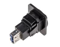 874-1239 RS PRO Straight, Panel Mount, Socket Type B to A 3.0 USB Connector