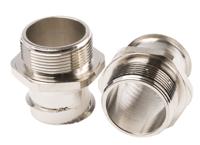 7tca296020r0243-sp32m32a Adaptaflex Straight, Conduit Fitting, 32mm Nominal Size, M32, Brass, Silver IP54 rating