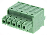 1851070 Phoenix Contact, 3.81mm Pitch, FK-MCP 1.5/ 5-ST-3.81, 5 Way, , Pluggable Terminal Block, Plug, Cable Mount, Spring Cage