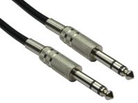 192-4464 RS PRO Male 6.35mm Stereo Jack to Male 6.35mm Stereo Jack Aux Cable, Black, 6m