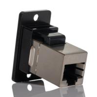 257-6706 RS PRO Single-Port RJ45 Female Feedthrough Ethernet Connector, Cat6, Shielded