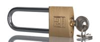 195-8247 RS PRO Key Brass, Stainless Steel Padlock, Keyed Alike, 6mm Shackle, 40mm Body