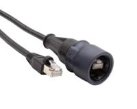 pxp60975m00 Bulgin6000, 5m Cat6a, Black RJ45 to Male RJ45 Male, Shielded Shielded, Terminated PVC Sheath