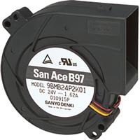 9bmb24s201 Sanyo Denki San Ace B97 Series Blower, 24 V dc, 43.1cfm, DC Operation, 97 x 97 x 33mm