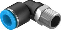 qsl-38-12-20 Festo Elbow Threaded Adaptor, R 3/8 Male to Push In 12 mm, Threaded-to-Tube Connection Style, 130737