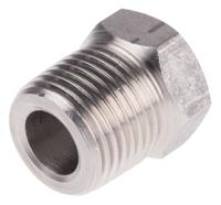 826-7087 RS PRO Stainless Steel Pipe Fitting, Straight Hexagon Bush, Male R 1/2in x Female Rc 1/4in