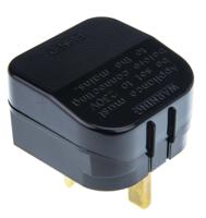 acp3-bk-r-10a PowerConnections USA to UK Mains Connector Converter, Rated At 5A