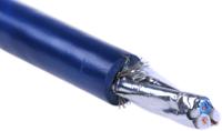 6450-bl005 Alpha Wire, Alpha Essentials Data & Bus Cable series Foil/Braid Shield Blue Twinaxial Cable, 8.23mm OD 30m, 78 Ω