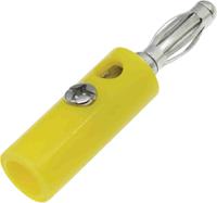208-0274 RS PRO Yellow Male Banana Plug, 4 mm Connector, 32A, 30V, Nickel Plating