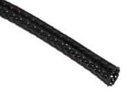 408-198 RS PRO Expandable Braided PET Black Cable Sleeve, 5mm Diameter, 5m Length