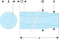 s26hla Facom 1/2 in Drive 26mm Long Socket, 6 point, 77 mm Overall Length