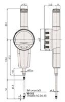 543-730b Mitutoyo 543-730BMetric Plunger Digital Indicator, 50.8 mm Measurement Range, 0.001 mm Resolution , 0.005 mm Accuracy