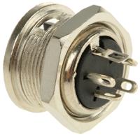490-848 RS PRO 4 Pole Din Socket, 4A, 100 V ac, Female, Panel Mount