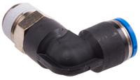 qsl-38-10 Festo QS Series Elbow Threaded Adaptor, R 3/8 Male to Push In 10 mm, Threaded-to-Tube Connection Style, 153052