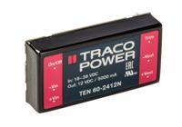ten-60-2412n TRACOPOWER TEN 60N DC-DC Converter, 12V dc/ 5A Output, 18 → 36 V dc Input, 60W, Through Hole, +85°C Max Temp