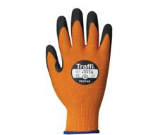 tg3140-07 Traffi Amber Nitrile, Nylon Cut Resistant Gloves, Size 7, Nitrile Coating