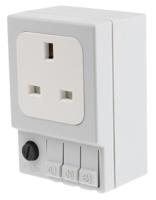 035030-00 STEGO SD035 Light Grey 1 Gang Plug Socket, 6.3A, Type G - British, Indoor Use