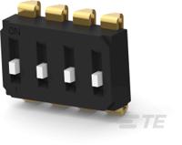 eds04snnntu04q TE Connectivity 4 Way Surface Mount DIP Switch SPST, Raised Actuator
