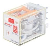 121-7814 RS PRO Plug In Power Relay, 230V ac Coil, 10A Switching Current, DPDT