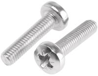 914-1462 RS PRO Pozi M2 Pan A2 304 Stainless Steel Machine Screws DIN 7985 x 4.0mm