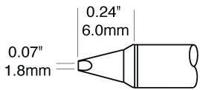 sttc-137p Metcal STTC 1.78 mm Chisel Soldering Iron Tip for use with MX-H1-AV, MX-RM3E