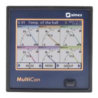 sx-cmc99-04f0-rs Simex SX-CMC99-04F0, 4 Input Channels, 4 Output Channels, Multichannel Controller Chart Recorder Measures Current,