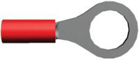 320573 TE Connectivity, PIDG Insulated Ring Terminal, M10 Stud Size, 0.26mm² to 1.65mm² Wire Size, Red