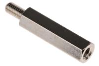 806-6724 RS PRO Standoff, M4 x M4 Thread, 25mm Body, Brass, Male/Female, 8mm Stud